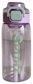 Φορητό παγούρι πλαστικό με καλαμάκι - 580ml - YS-1011 Μωβ