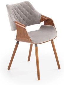 K396 chair, color: walnut / grey