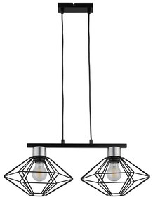 Φωτιστικό Οροφής-Ράγα Vario 2 40557 28x58x80cm 2xE27 60W Black-Silver Sigma Lighting