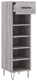 vidaXL Παπουτσοθήκη Γκρι Sonoma 30x35x105 εκ. από Επεξεργασμένο Ξύλο