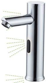 Μπαταρία Νιπτήρος Ηλεκτρονική Auto-Bar-Nova 44-0807 Κρύου Νερού Μπαταρίας & Ρεύματος Chrome Gloria Metal