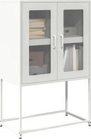 vidaXL Highboard Λευκό 68x39x107 cm Ατσάλι