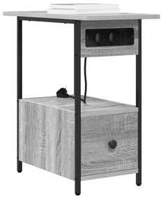 vidaXL Κομοδίνο Γκρι sonoma 60 x 30 x 61 εκ Επεξεργασμένο ξύλο