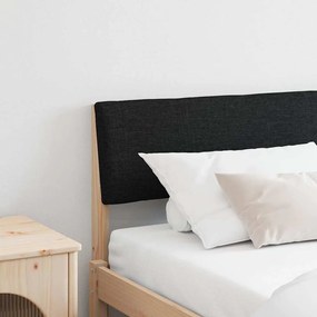 vidaXL Ταπετσαρισμένο κεφαλάρι Μαύρο 200 cm Στερεά ξυλεία πεύκου