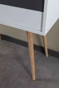 Συρταριέρα Λευκό / Ανθρακί RUFRE 80x36x50
