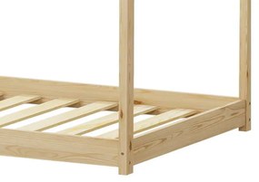 Παιδικό κρεβάτι Nino τ. Montessori pakoworld ξύλο πεύκου σε φυσική απόχρωση 90x190εκ