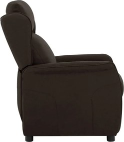vidaXL Ανακλινόμενη πολυθρόνα Σκούρο Καφέ 66.5 x 94 x 101.5 εκ