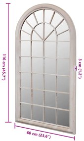 vidaXL Καθρέφτης Κήπου Αψίδα 60x116 εκ. Χρήση σε Εσωτ./Εξωτ. Χώρους