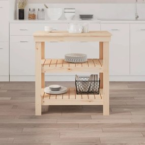 vidaXL Πάγκος Εργασίας 78,5 x 50 x 80 εκ. από Μασίφ Ξύλο Πεύκου