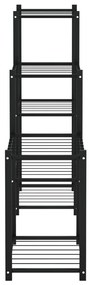 vidaXL Βάση Λουλουδιών Μαύρη 83 x 25 x 80 εκ. Σιδερένια