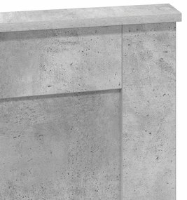 vidaXL Κεφαλάρι με κεφαλάρι Σκυρόδεμα Γκρι 160 cm Επεξεργασμένο ξύλο