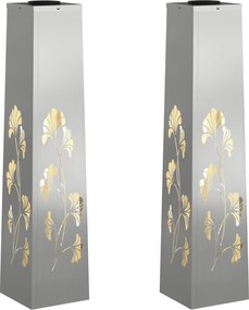 vidaXL Ηλιακό LED Φως Δρόμου 2 pcs Θερμό λευκό 18 x 18 x 80 εκ.