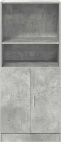 vidaXL Ντουλάπι κουζίνας σκυρόδεμα γκρι 57x41,5x131,5 cm