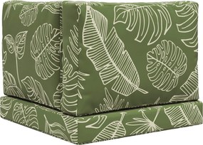 vidaXL Μαξιλάρι Καναπέ Εξωτερικού Χώρου 3 pcs Σχέδιο Φύλλου