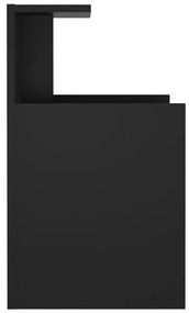 Κομοδίνο Μαύρο 40 x 35 x 60 εκ. από Μοριοσανίδα - Μαύρο
