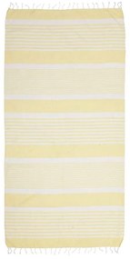 Πετσέτα Θαλάσσης - Παρεό Pestemal 5-46-807-0089 Yellow-White Ble Θαλάσσης 90x170cm 100% Βαμβάκι