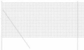 vidaXL Φράχτης Εuro Γκρι 1 x 25 m Σίδηρος με επικάλυψη PVC
