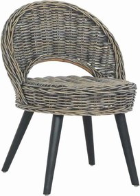 vidaXL Πολυθρόνα Μαύρη από Ρατάν Kubu