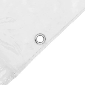 vidaXL Σαφής μουσαμάς με οπές 5x12 m PVC