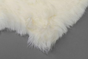 Χαλί-Προβιά Lambskin Heidi Λευκό  85x60x2εκ - Λευκό