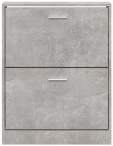 vidaXL Παπουτσοθήκη Γκρι Σκυροδέματος 59x17x81 εκ. Επεξεργασμένο Ξύλο