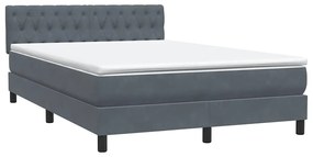 ΚΡΕΒΑΤΙ BOXSPRING ΜΕ ΣΤΡΩΜΑ ΣΚΟΥΡΟ ΓΚΡΙ 140X210 ΕΚ. ΒΕΛΟΥΔΙΝΟ 3317170