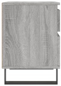 vidaXL Κομοδίνο Γκρι Sonoma 40 x 35 x 50 εκ. από Επεξεργασμένο Ξύλο