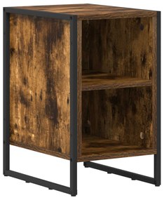 vidaXL Κομοδίνο Καπνιστό Δρυς 39.5 x 30 x 50 εκ Επεξεργασμένο ξύλο