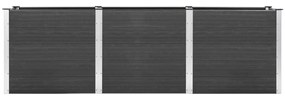 vidaXL Ζαρντινιέρα Υπερυψωμένη Γκρι 300 x 100 x 91 εκ. από WPC