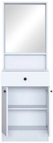 Έπιπλο εισόδου Rockder λευκό μελαμίνης 60x35.5x182.8εκ 60x35.5x182.8 εκ.