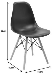 Σετ Τραπεζαρίας Manka-Julita 5 τεμ Sonoma - Μαύρο 110x80x77εκ. 110x80x77 εκ.