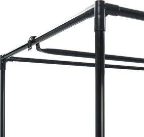 vidaXL Ντουλάπα Μαύρη 75x50x160 εκ.