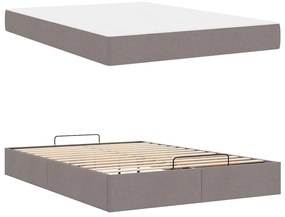 vidaXL Σκελετός Κρεβατιού Taupe 140 x 200 cm ύφασμα