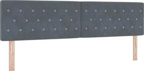 VidaXL Κρεβάτι box spring με στρώμα Σκούρο Γκρι 180 x 200 cm Βελούδο