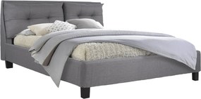 ΚΡΕΒΑΤΙ BILLIE 160x200 εκ. ΜΕ ΥΦΑΣΜΑ ΓΚΡΙ HM551.05