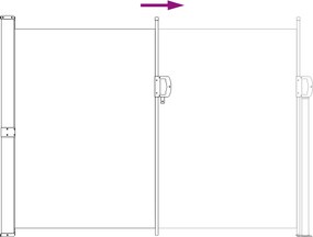 vidaXL Ανακλινόμενος Πλευρικός Απλώστρα 140 x 300 cm