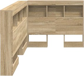 vidaXL Κεφαλάρι Αποθήκης με ράφι Δρύς Sonoma 80 cm Επεξεργασμένο ξύλο