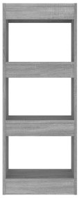 vidaXL Βιβλιοθήκη/Διαχωρ. Χώρου Γκρι Sonoma 40x30x103 εκ. Μοριοσανίδα