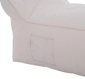 Πουφ Wadeline ξαπλώστρα με Textiline λευκό 190x80x40-60Υ εκ. 190x80x60 εκ.