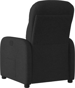 vidaXL Πολυθρόνα Ανακλινόμενη Ηλεκτρική Μαύρη Υφασμάτινη