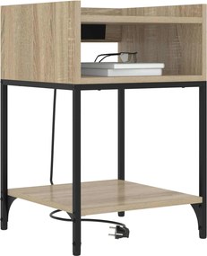 vidaXL Κομοδίνο Δρύς Sonoma 40 x 40 x 61 εκ Επεξεργασμένο Ξύλο
