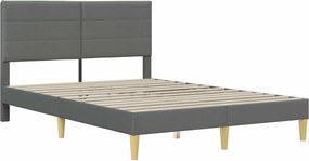 vidaXL Σκελετός Κρεβατιού Σκούρο Γκρι 140 x 190 cm Πολυεστέρας