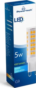 POWERTECH LED λάμπα G9-0001 5W, 4000K, G9, 450lm, RC