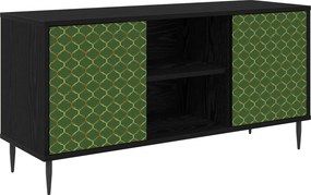 vidaXL Ντουλάπι TV GELEEN 102 x 33 x 51 εκ Μαύρη Δρυς