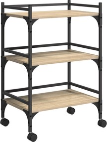 vidaXL Καρότσι Κουζίνας Δρύς Sonoma 50 x 35 x 75,5 εκ