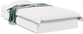 vidaXL Πλαίσιο Κρεβατιού με Συρτάρια Χωρίς Στρώμα Λευκό 90x190 εκ.