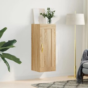 vidaXL Ντουλάπι Τοίχου Sonoma Δρυς 34,5 x 34 x 90 εκ. Επεξεργ. Ξύλο