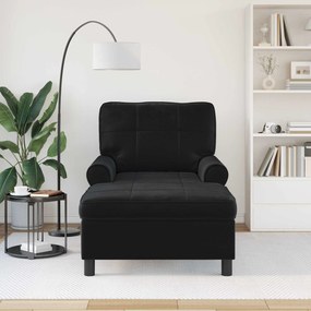 vidaXL Χαλάρωση Μαύρο Βελούδο 91 x 157 x 91 εκ.