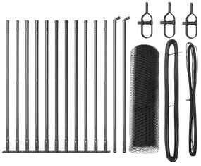 vidaXL Στύλος Περιφράξεων Γκρι 25 x 0,5 m (13 mm μάσκα) Ατσάλι