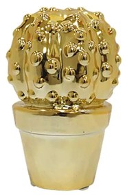 Διακοσμητικός Κάκτος Κεραμικός Χρυσός Art Et Lumiere 9x9x15εκ. 02869